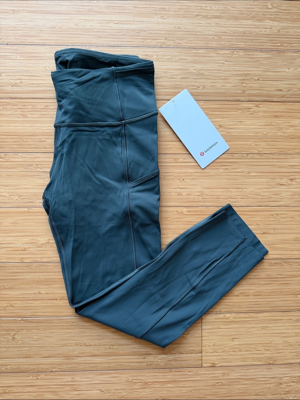 NWT lululemon athletica Forest Green Crop Leggings